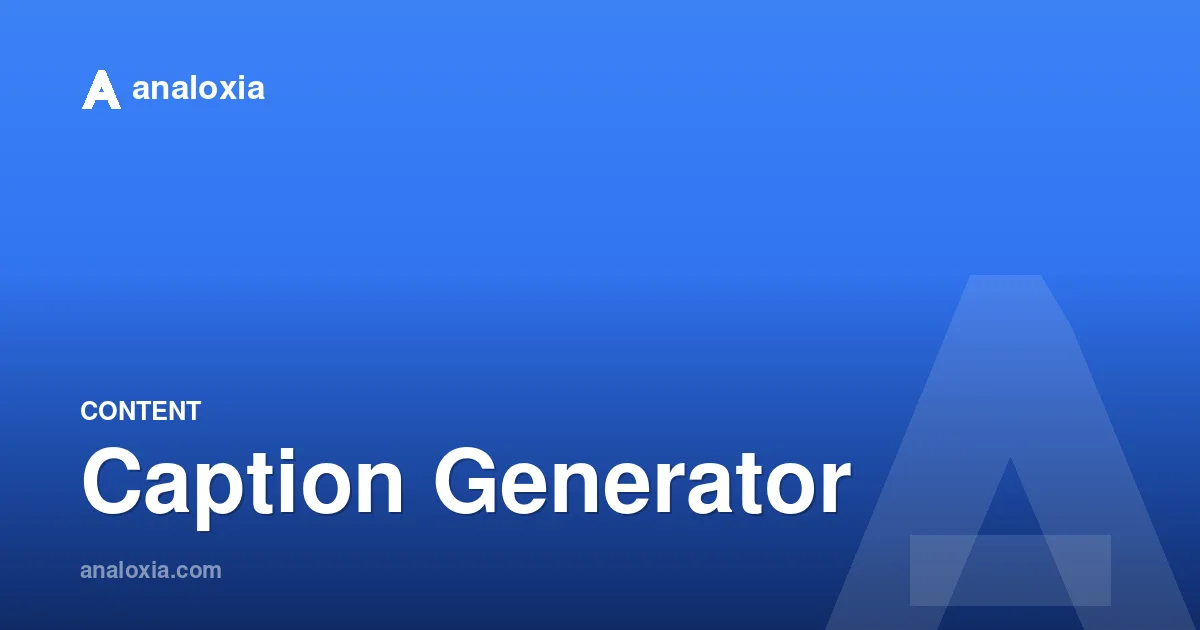Caption Generator