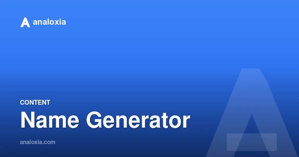 Name Generator